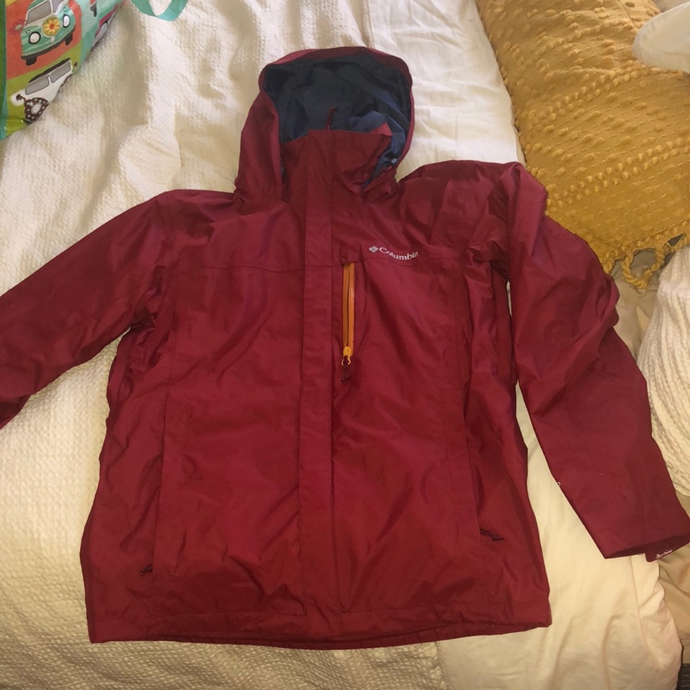 Red Columbia Raincoat